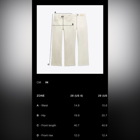 Zara HW 5-Pocket Mom Blue Jeans | Front Zip & Button | Straight Leg | 6 | NWT - Picture 6 of 8